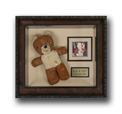 Framed teddy bear